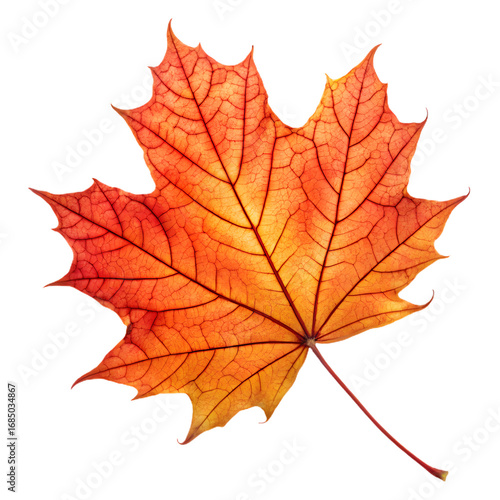 Wallpaper Mural Golden autumn maple leaf lying on the ground during fall season Torontodigital.ca