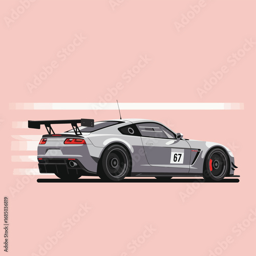 Speedster Sleek Racing Car Design in Motion