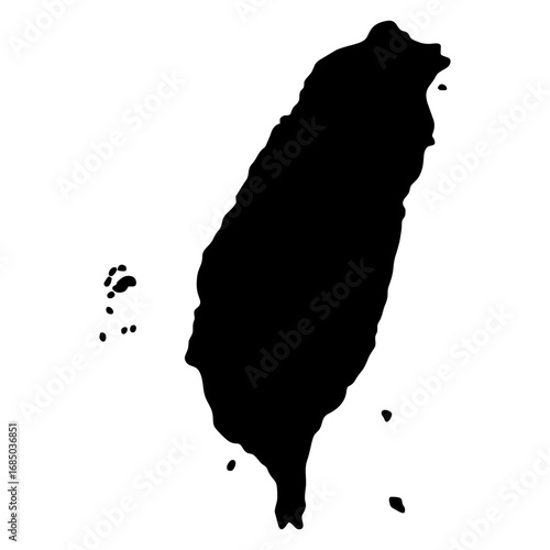 map of taiwan black