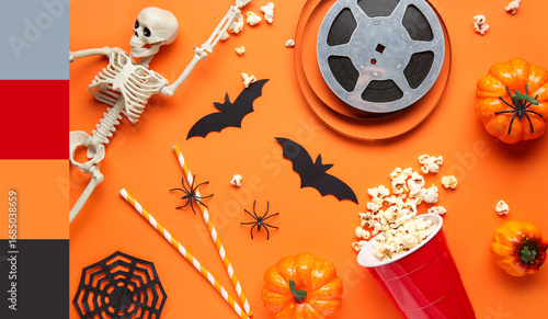 Composition with popcorn, f...