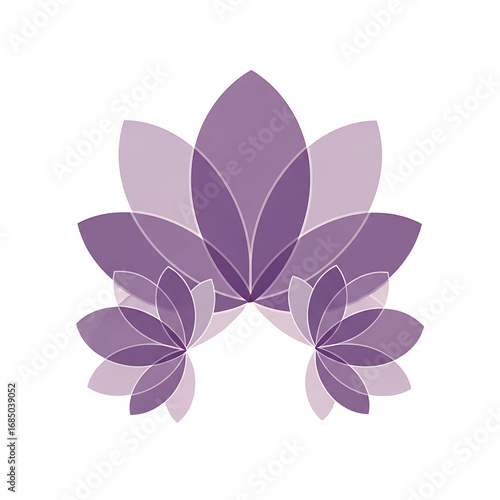Elegant Purple Lotus Flower Illustration Design for Spiritual Wellness and Serene Beauty