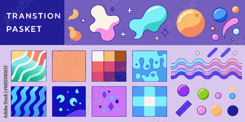  Liquid & Geometric Transition Frames Pack (Vector)