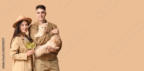 Happy young couple with cut...