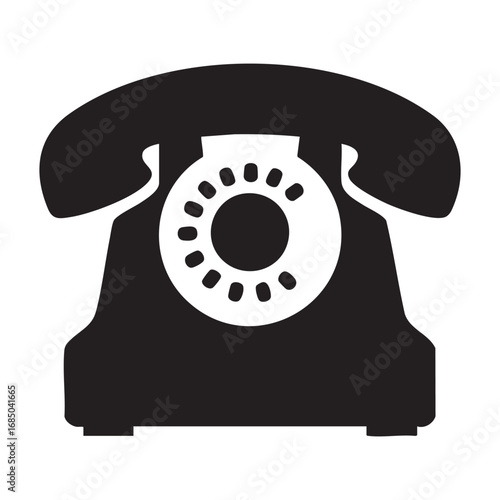 silhouette of phone black telephone icon