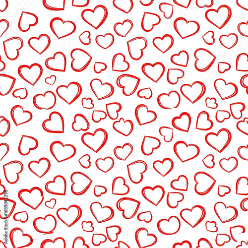 Red Heart Pattern Background  Romantic Love Hearts Design for Valentines Day or Anniversary Celebration