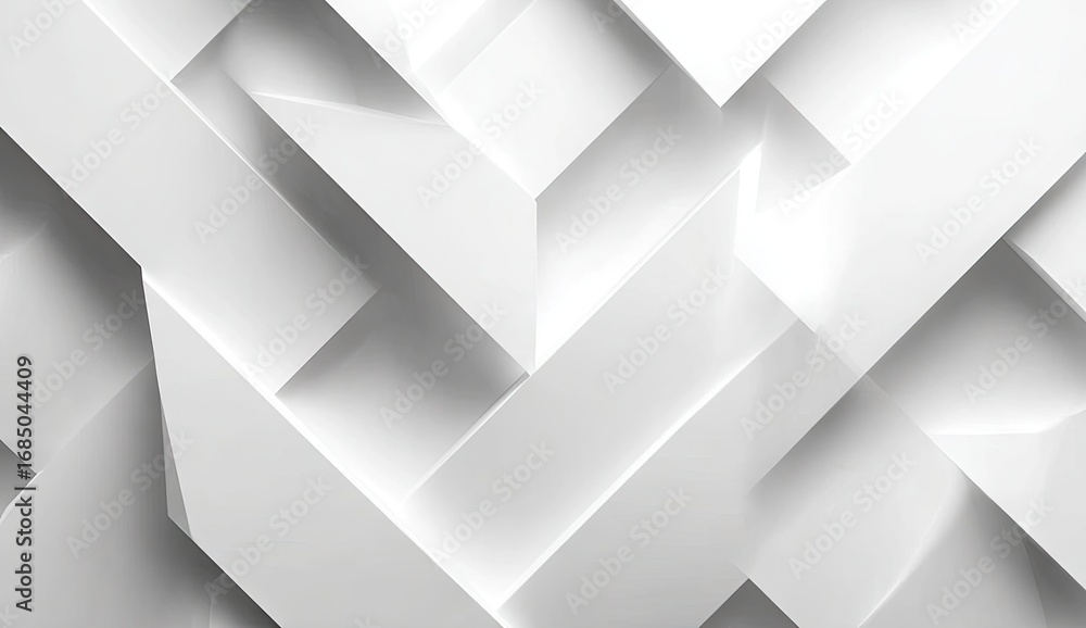 Fototapeta premium Abstract White Geometric Pattern