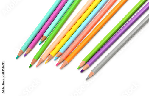 Set of colorful pencils on ...
