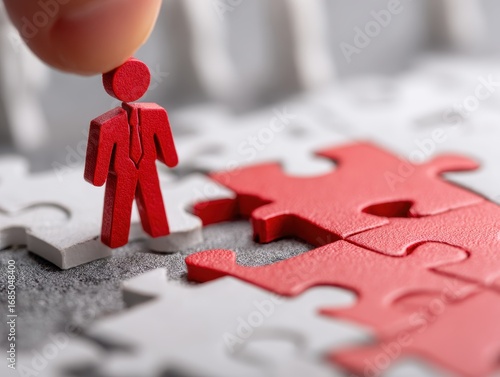 Wallpaper Mural red puzzle piece Torontodigital.ca