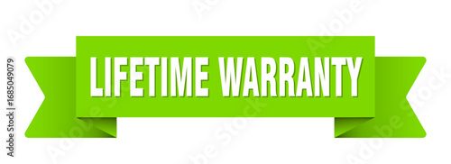 lifetime warranty ribbon isolated on transparent background. lifetime warranty ribbon