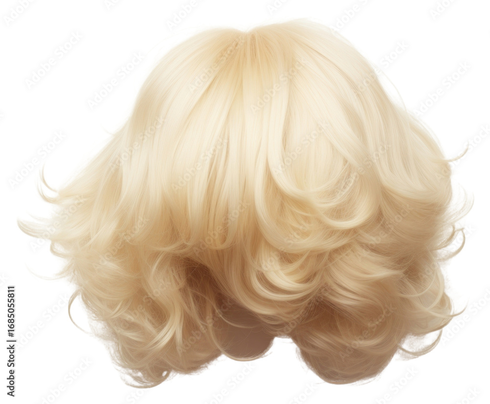 Fototapeta premium PNG Wig white hairstyle headshot.