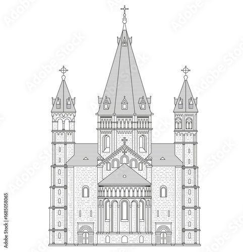Mainz Cathedral in Germany. Mainzer Dom.