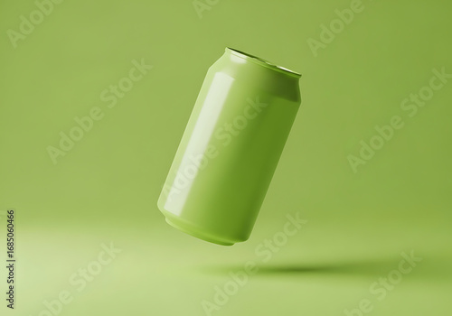 Wallpaper Mural A sleek minimalist green soda can suspended in mid air Torontodigital.ca