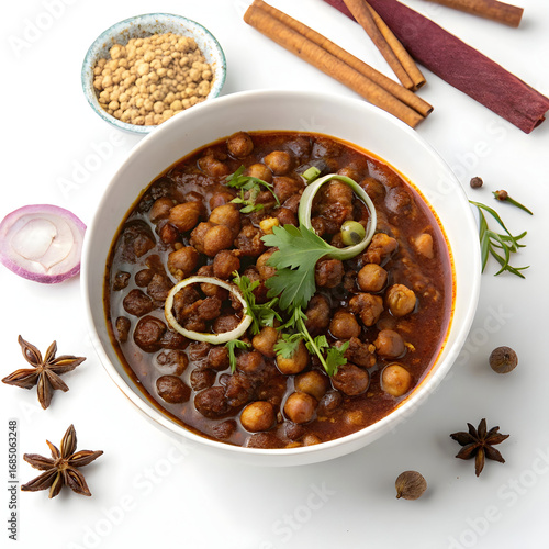 A bold and spicy black chickpeas curry (kala chana), rich in flavor and protein a popular hearty Indian vegetarian dish.