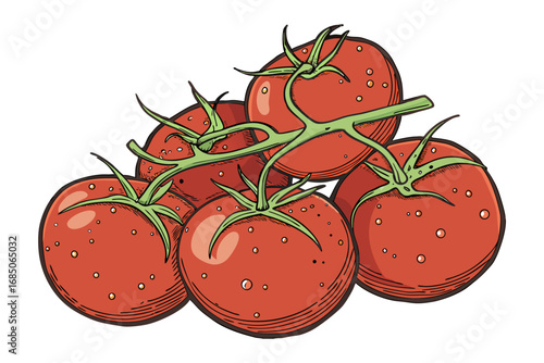 Fresh red ripe tomatoes against isolate. Tomato slice. fresh tometo with water drop.bunch the red tometos isolated.