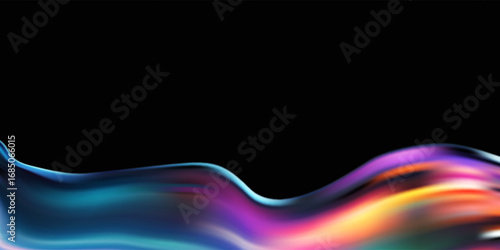 Blue swirl line and glass texture in modern graphic design.
