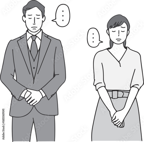 interview illustration sketch, job interview drawing, man and woman interview, HR interview doodle, office interview cartoon, interview question sketch, professional job interview, candidate waiting s