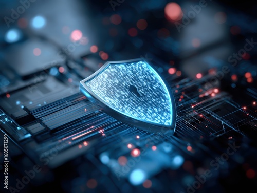 Wallpaper Mural Online Security and Privacy Shield, Safeguarding Financial Transactions and Personal Information. Defending Business and Personal Data from Cyber Threats, Shielding Technology Concept. Torontodigital.ca