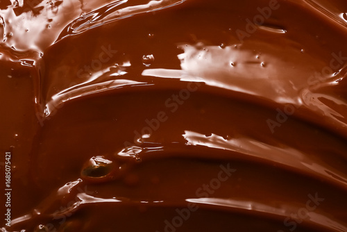 Closeup view of brown melte...
