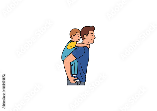 icon of dad carrying child on his back