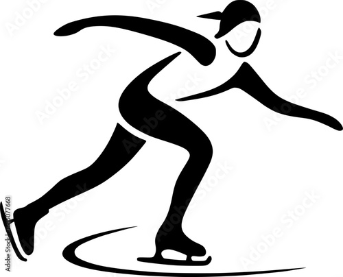 Elegant figure skating vector silhouettes. Perfect for sports illustrations, winter graphics, and artistic designs