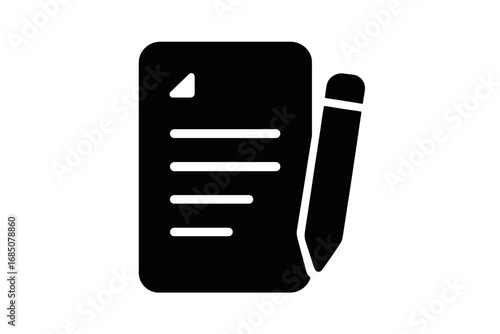 Writing notes with a pencil on document during a study session at a library in the evening