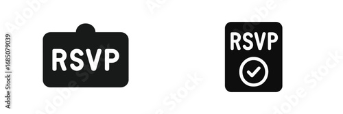 RSVPs for event planning and guest confirmation options in a minimalistic design setting