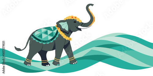 Visarjan Elephant – Polygon Glossy