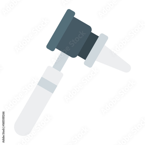 Otoscope icon. Medical tool symbol. Eye and ear examination collection. Flat Icon