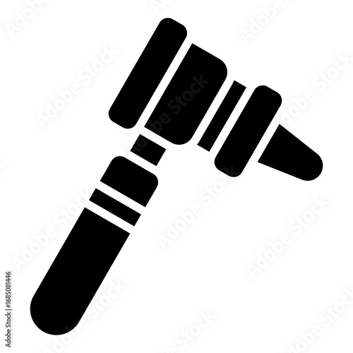 Otoscope icon. Medical tool symbol. Eye and ear examination collection. Glyph Icon