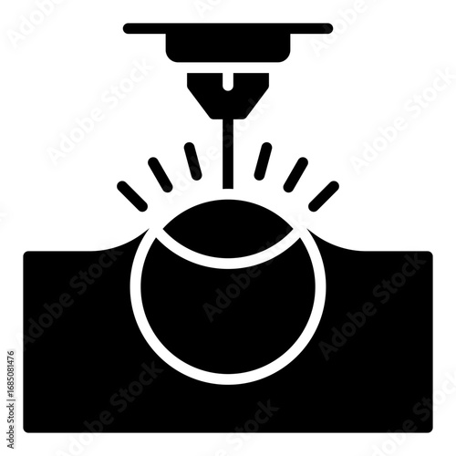 Lasik icon. Eye surgery symbol. Vision correction and ophthalmology collection. Glyph Icon