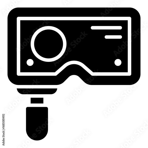 Multiestenope icon. Eye test device symbol. Vision screening and optometry collection. Glyph Icon