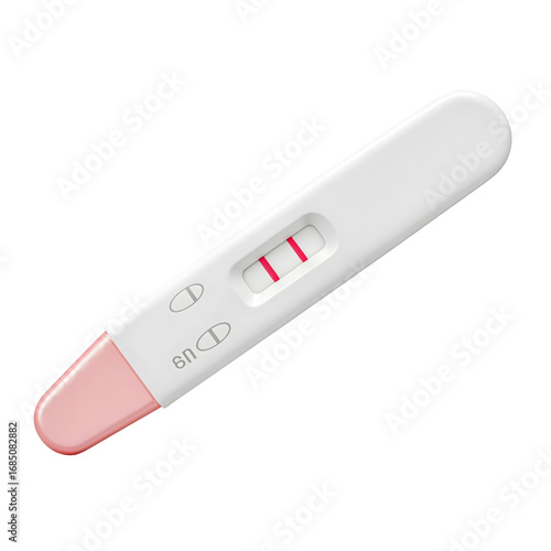 Pregnancy test stick isolated on white background, PNG