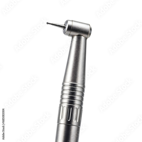 Dental drill handpiece isolated on white background, PNG