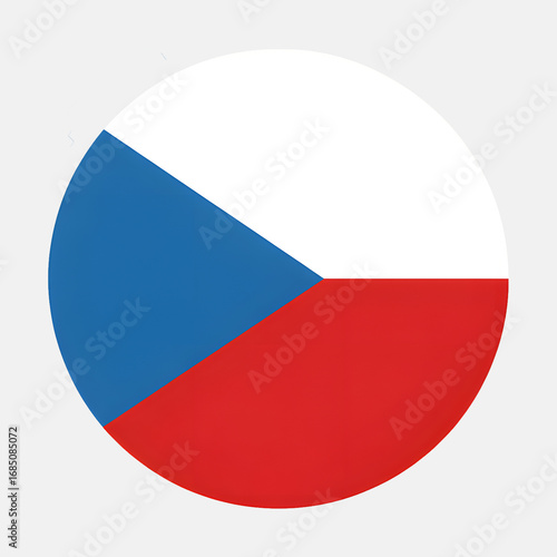 Free Download Czech Republic flag circle icon emblem badge with vibrant colors makes an ideal emblem for national pride or global representation - GFXLoad