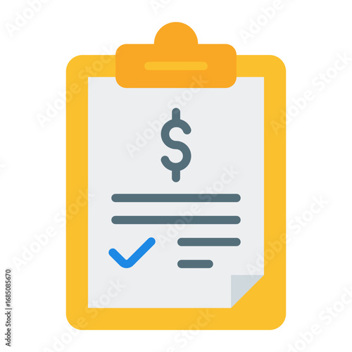 Checklist icon. Delivery list symbol. Postal service and package tracking collection. Flat Icon