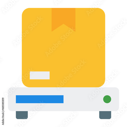 Weight icon. Package measurement symbol. Postal service and shipping calculation collection. Flat Icon