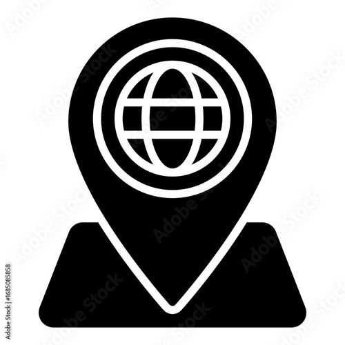 Destination icon. Location symbol. Postal service and delivery point collection. Glyph Icon