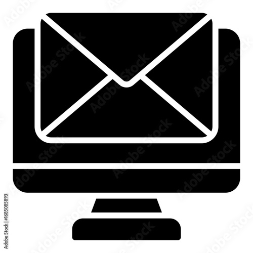 Electronic mail icon. Email symbol. Postal service and digital communication collection. Glyph Icon
