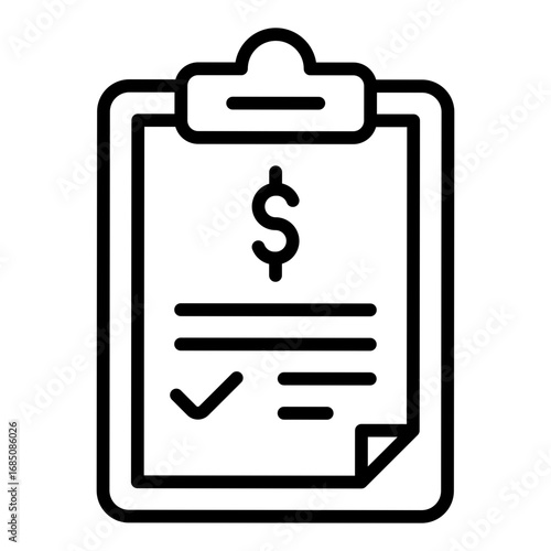 Checklist icon. Delivery list symbol. Postal service and package tracking collection. Line Icon