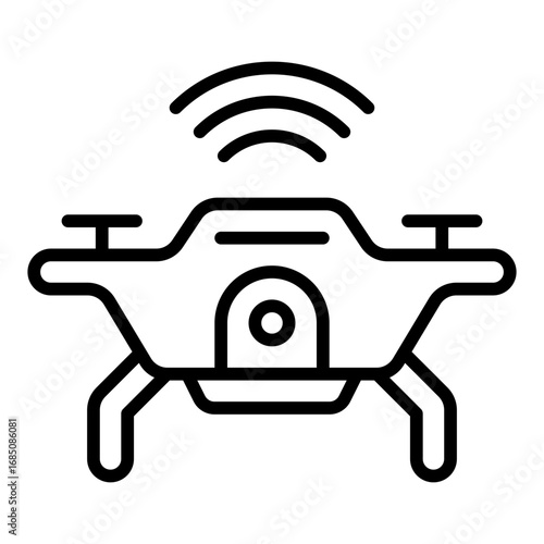 Drone icon. Air delivery symbol. Modern postal service and package transport collection. Line Icon