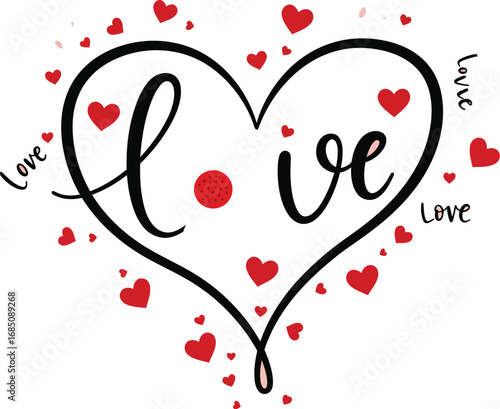 Heartfelt Love with Daisy and Falling Hearts