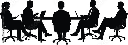 Corporate meeting with business team at conference table, office teamwork, professional collaboration, leadership discussion, company strategy session