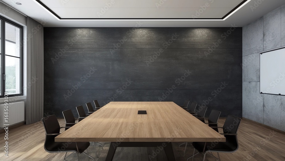 Fototapeta premium room, contemporary, meeting, blackboard, board, business, nobody, interior, inside, empty, table, 