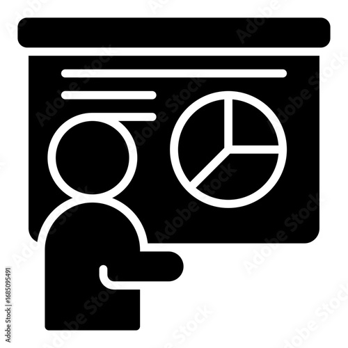 Speech icon. Presentation symbol. Business communication and public speaking collection. Glyph Icon