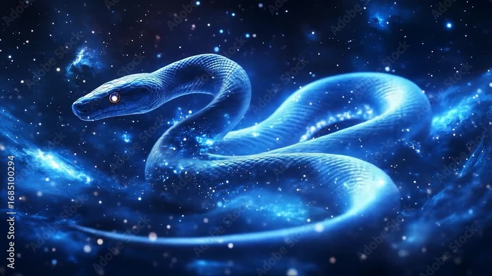 Cosmic Blue Snake Nebula. Cosmic Blue Snake Nebula.