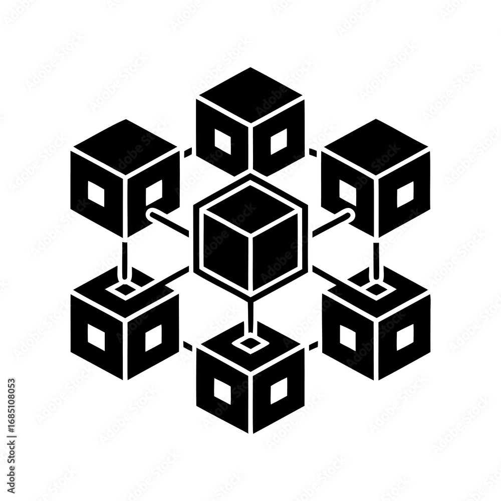 Fototapeta premium Blockchain Intro