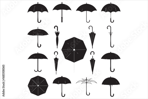 Umbrella Vector Art Pack – Simple & Decorative Clipart Collection