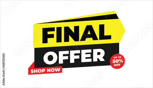 FINAL OFFER UP TO 50% OFF SHOP NOW – SALE BANNER