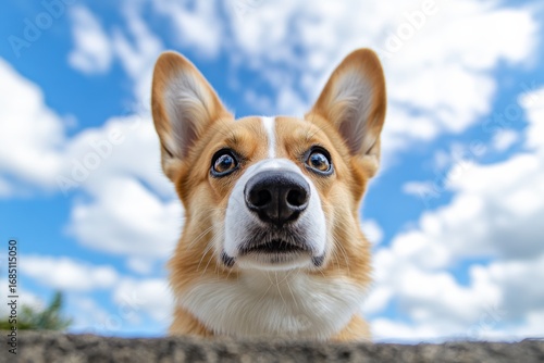 Dog explores the outdoors with a GoPro from its unique perspective on a sunny day