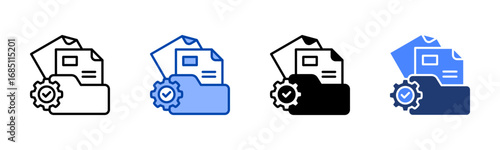 Documentation icon set multiple style collection